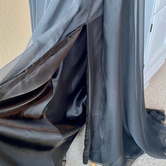 MAC DUGGAL Chiffon Embellished Formal Dress Sz 6 Evening Gown Prom Homecoming - Picture 10 of 16